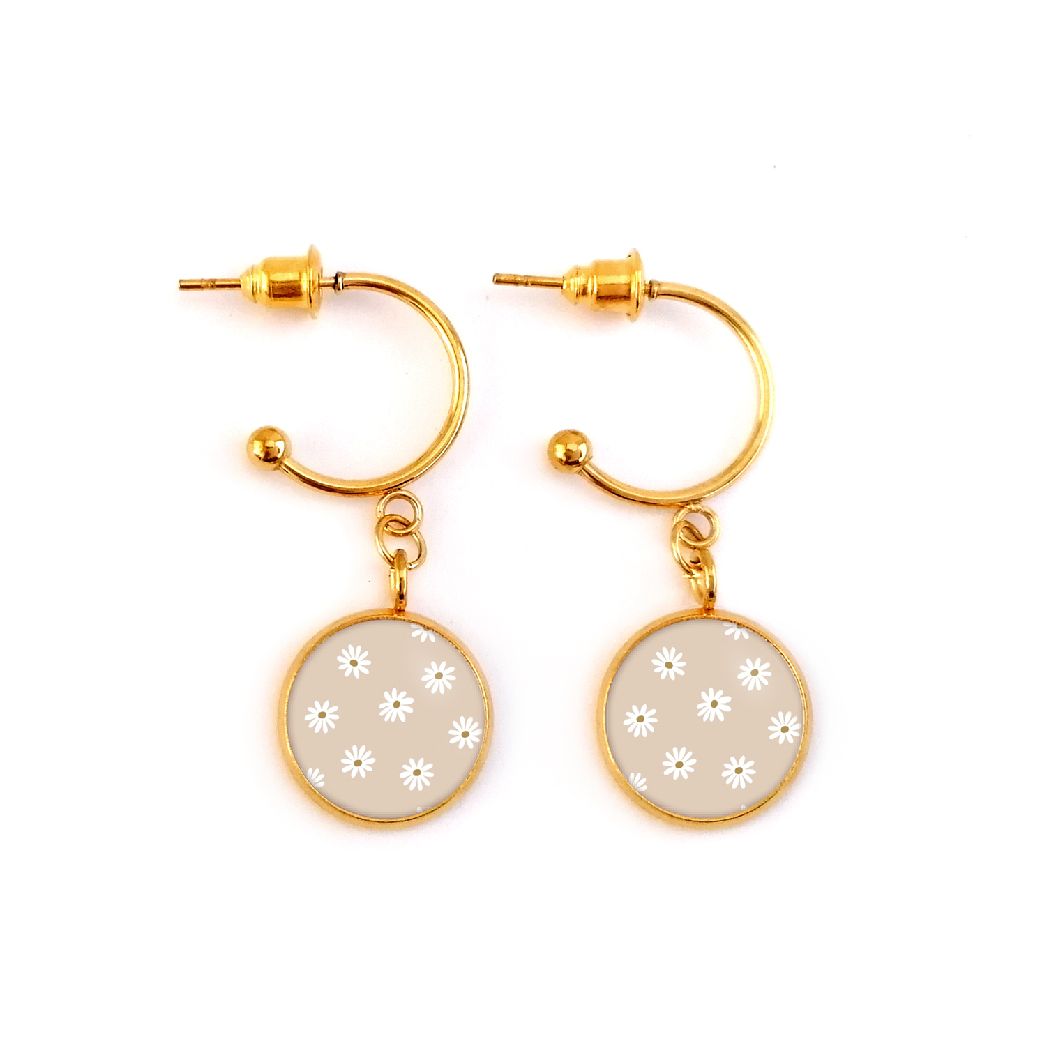 Boucles doreilles fantaisie fleurs bykloe bijoux
