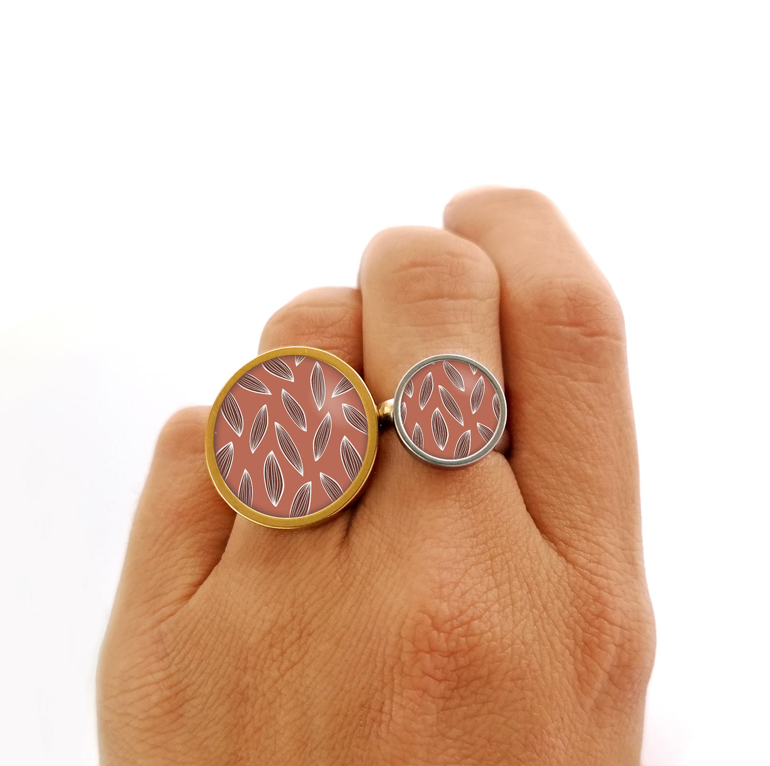 Bague fantaisie feuille bykloe bijoux