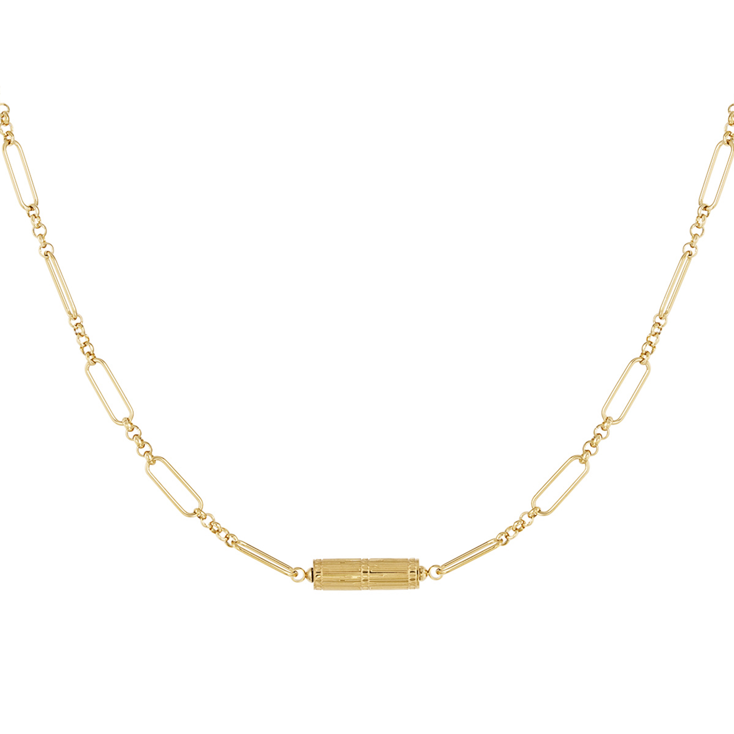 Collier grosse maille et pendentif bykloe bijoux