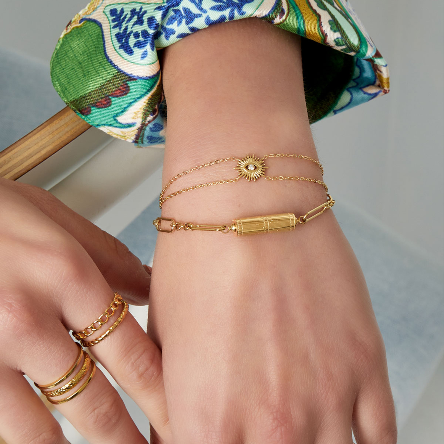 Bracelet chaine gros maillon femme bykloe bijoux