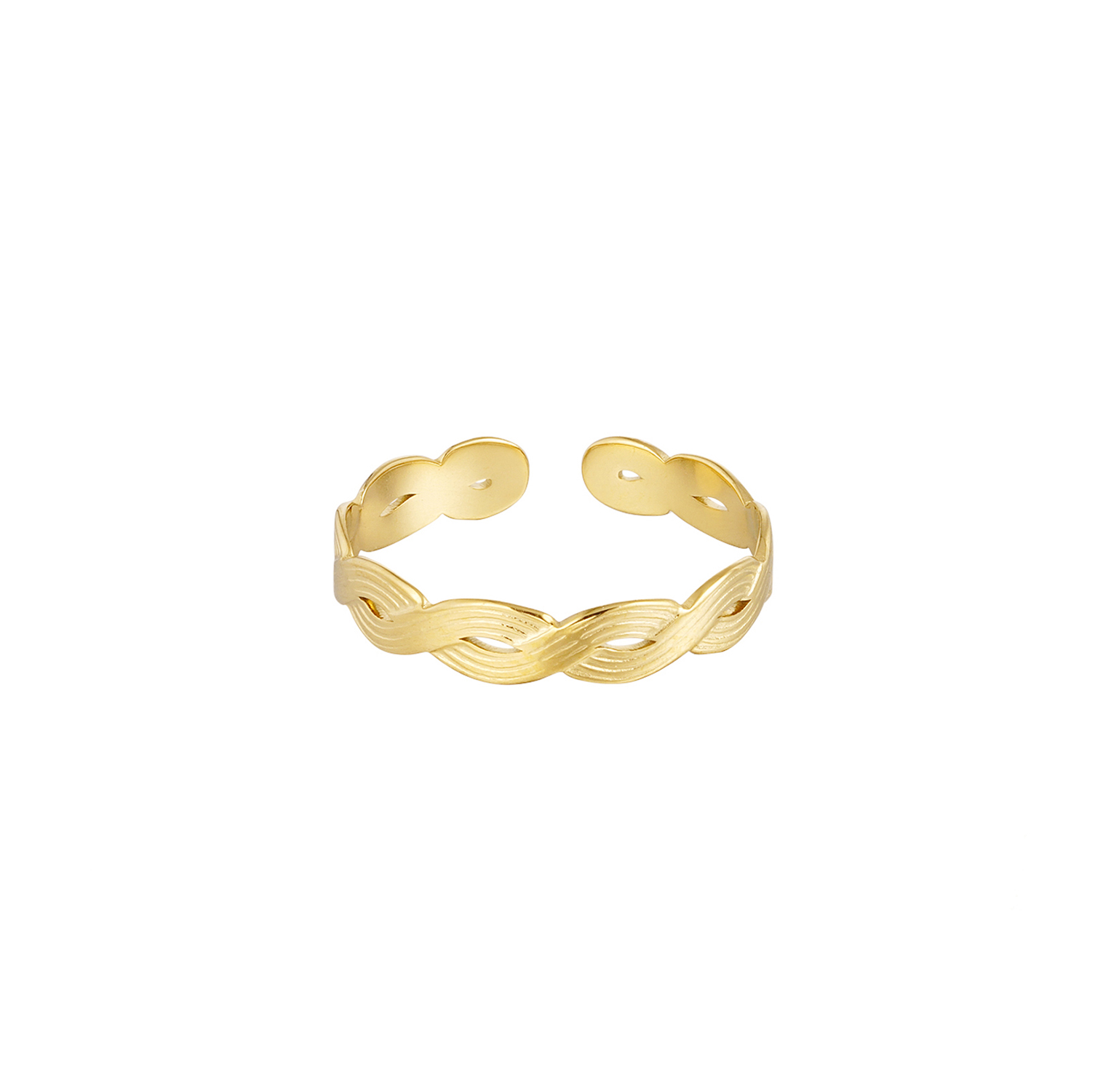 Bague dorée torsade bykloe bijoux