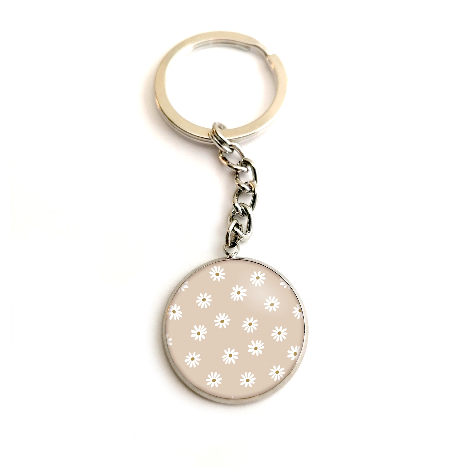 Porte clé fleurs marguerite bykloe bijoux