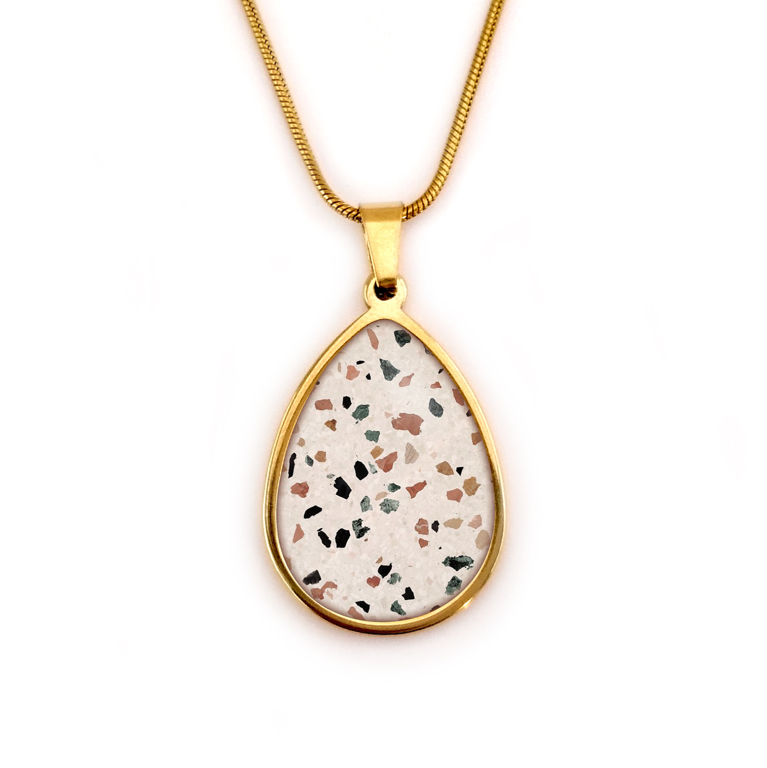 Collier fantaisie terrazzo bykloe bijoux