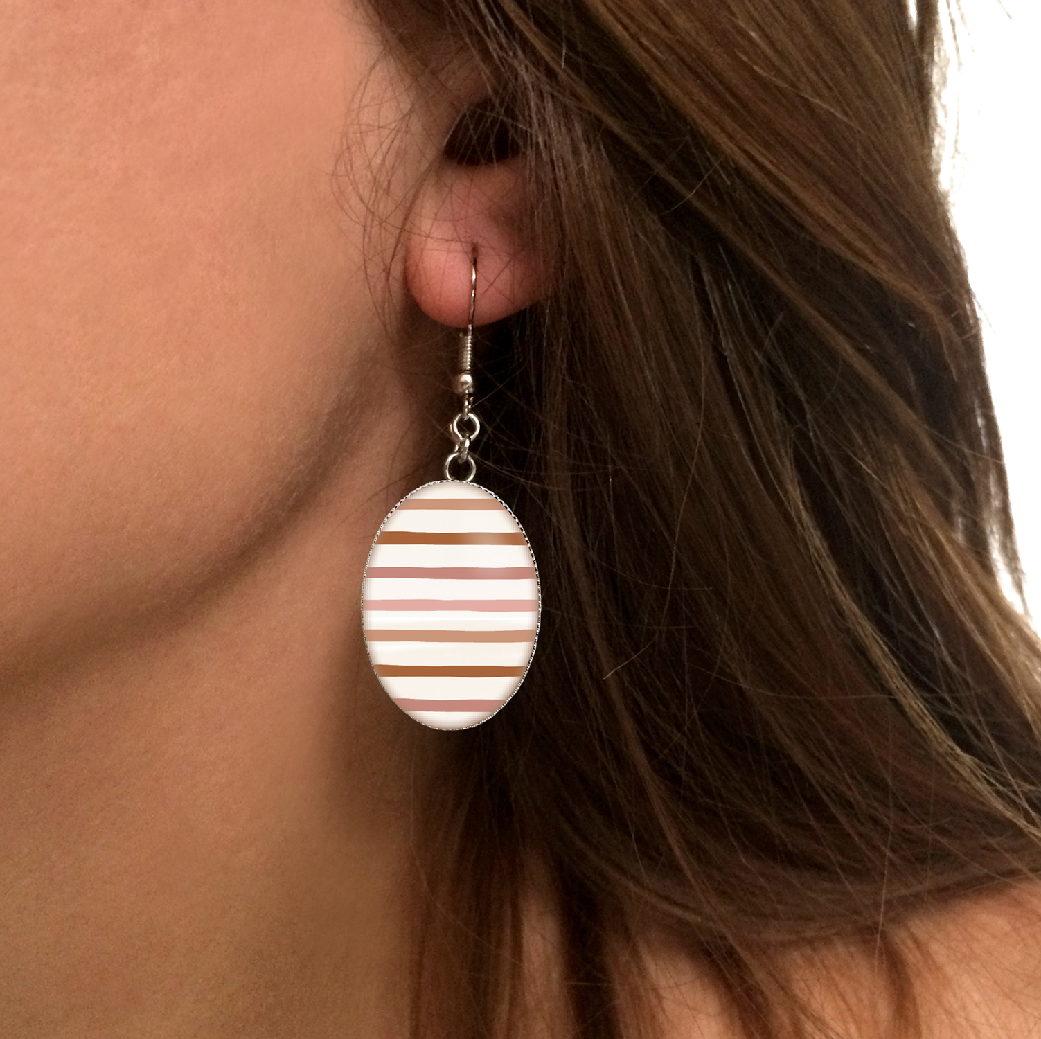 Boucles doreilles pendantes marinière bykloe bijoux