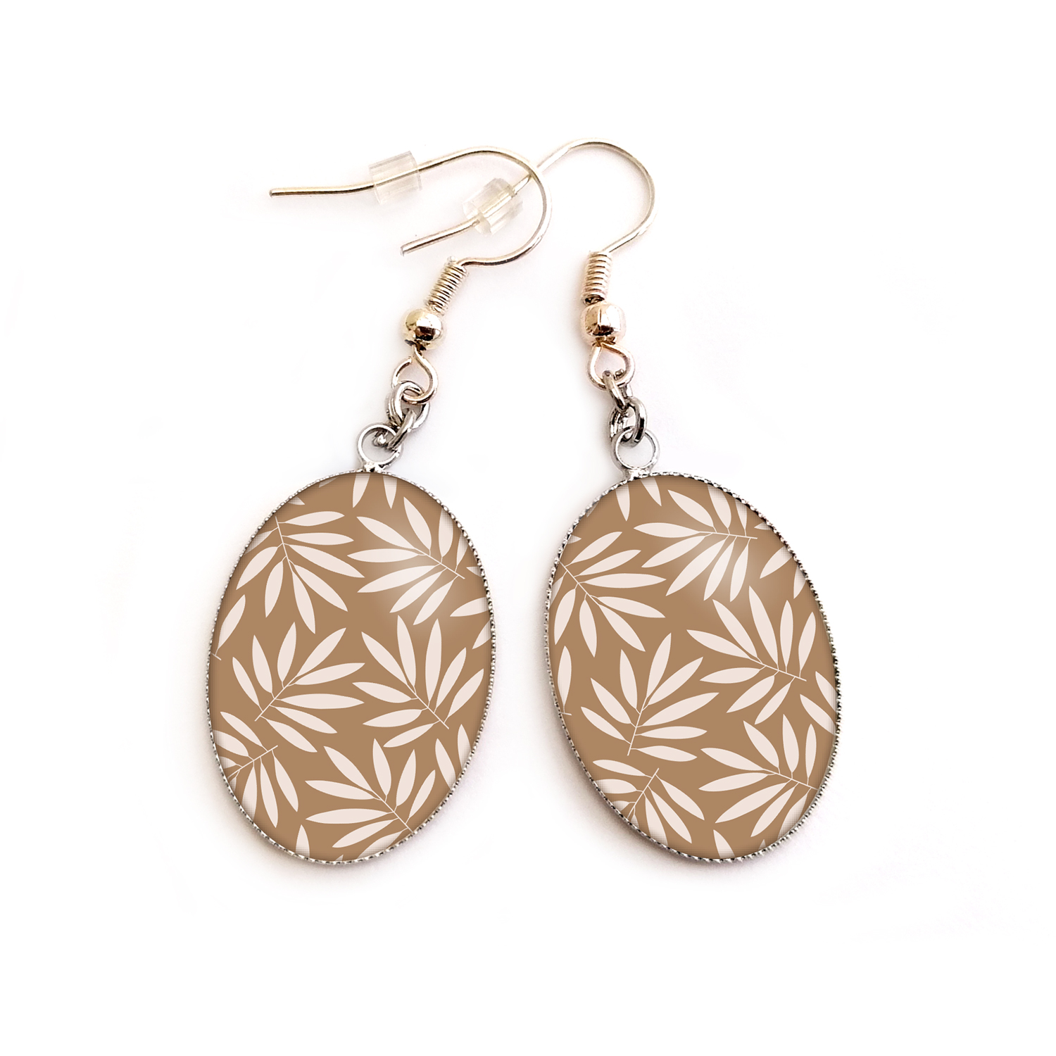 boucles d oreilles pendantes feuilles bykloe bijoux