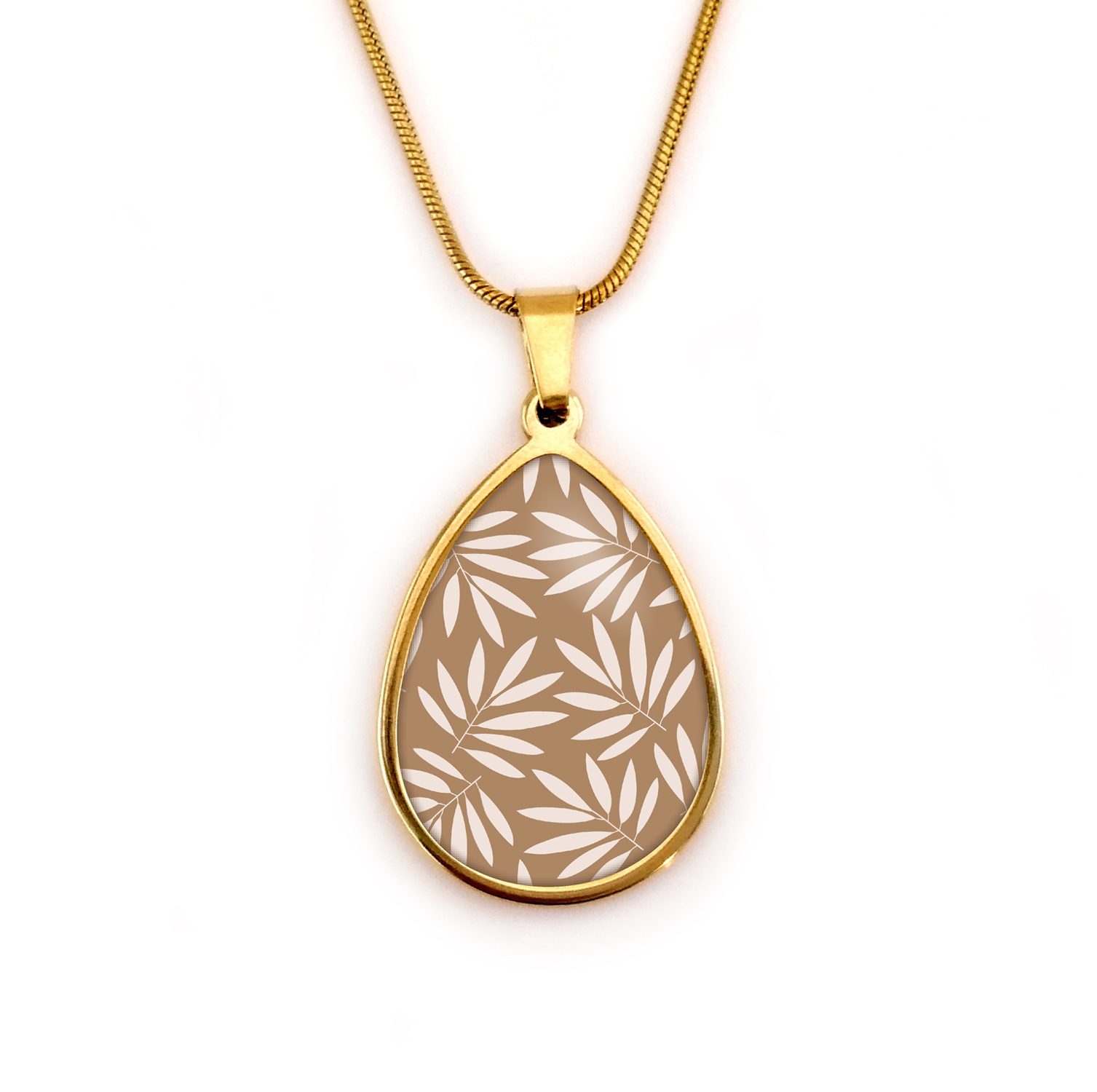 collier feuille bykloe bijoux