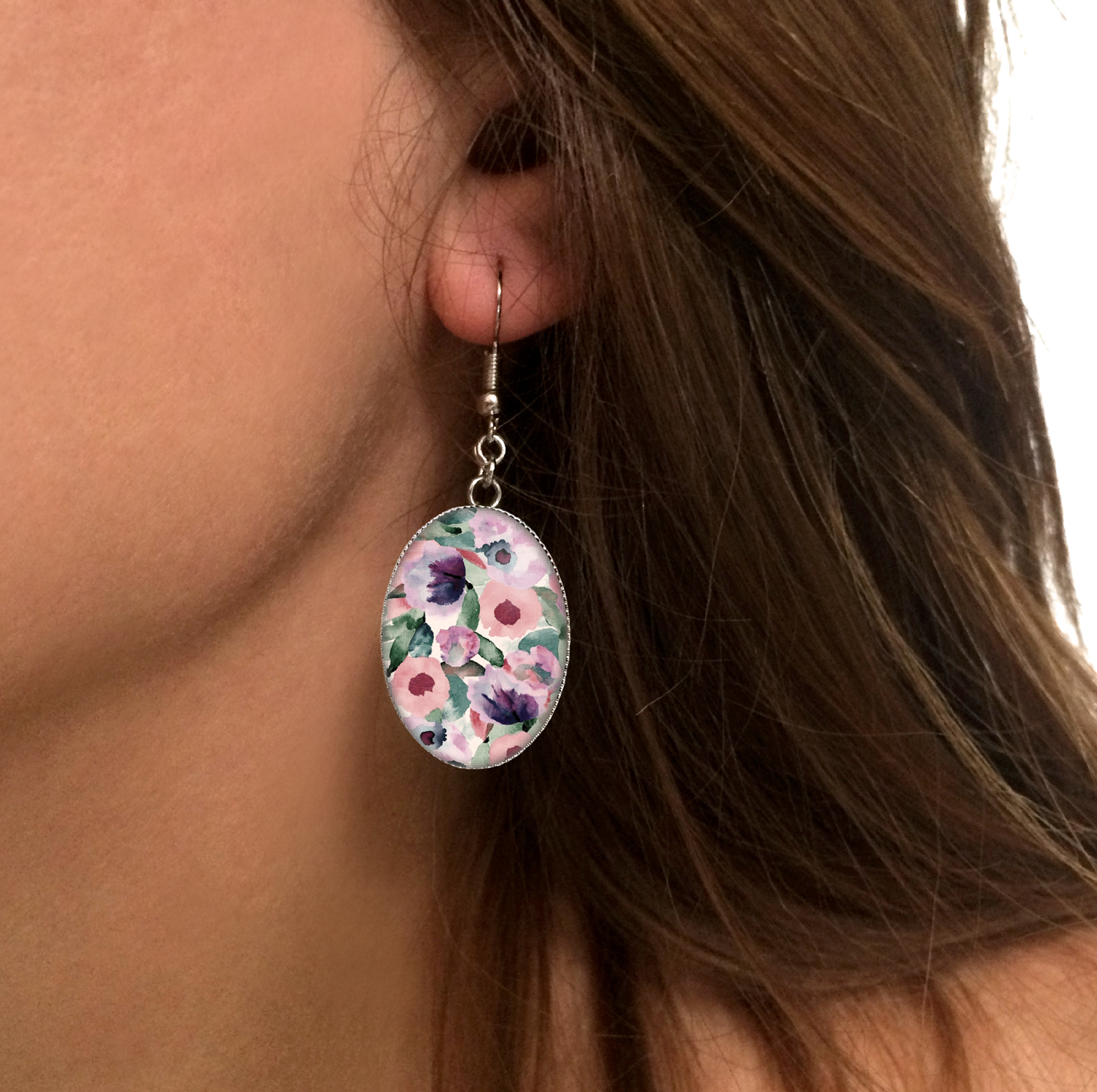 boucles doreilles fabtaisie fleurs bykloe bijoux