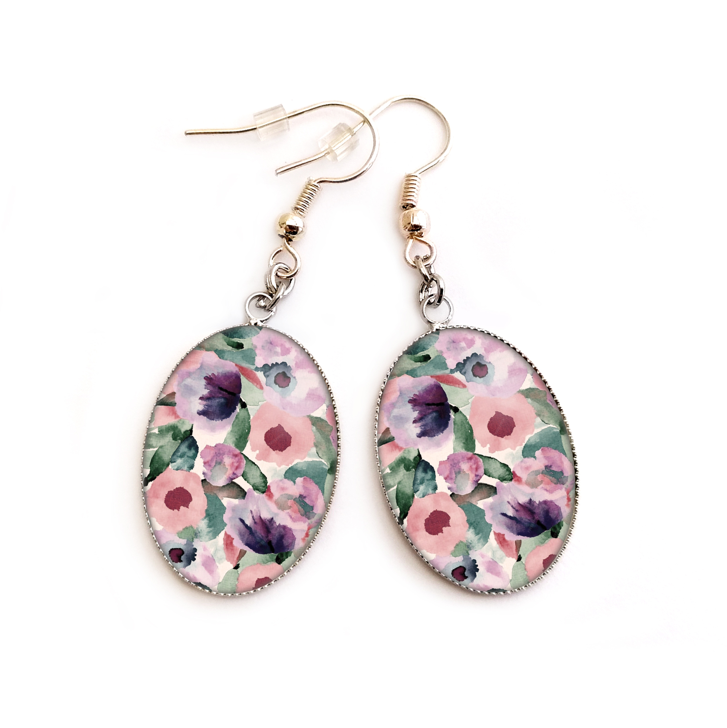 boucles doreilles fabtaisie fleurs bykloe bijoux