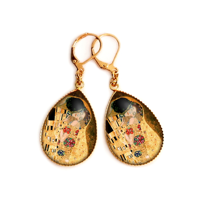 Boucles d'oreilles pendantes longues Klimt