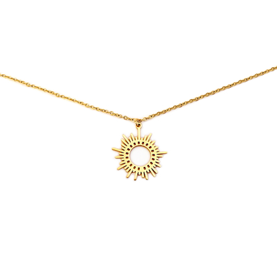 collier soleil or bykloe bijoux
