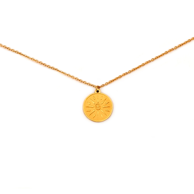Collier pendentif soleil or bykloe bijoux
