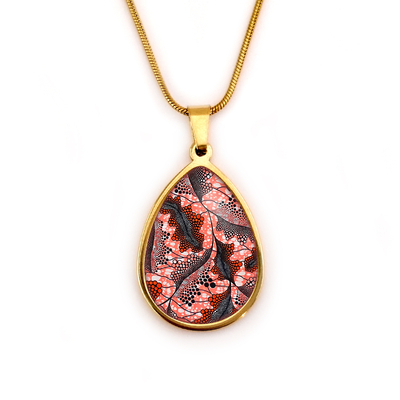 Collier fantaisie rose bykloe bijoux