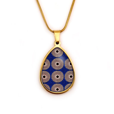 Collier pendentif bleu bykloe bijoux