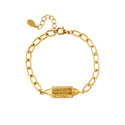 Bracelet grosse maille porte bonheur bykloe bijoux