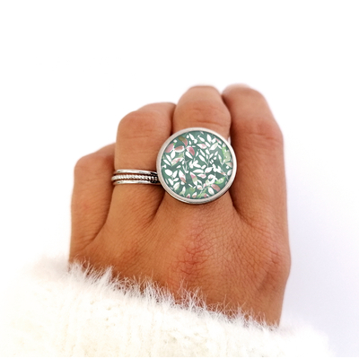 bague fantaisie vert bykloe bijoux