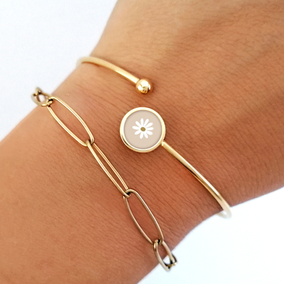 Bracelet fleur marguerite bykloe bijoux