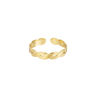 Bague dorée torsade bykloe bijoux
