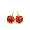 boucles d'oreilles fantaisie rouge bykloe bijoux