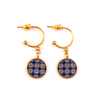 Boucles d'oreilles bleues bykloe bijoux