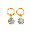 boucles d'oreilles fantaisie vertes bykloe bijoux