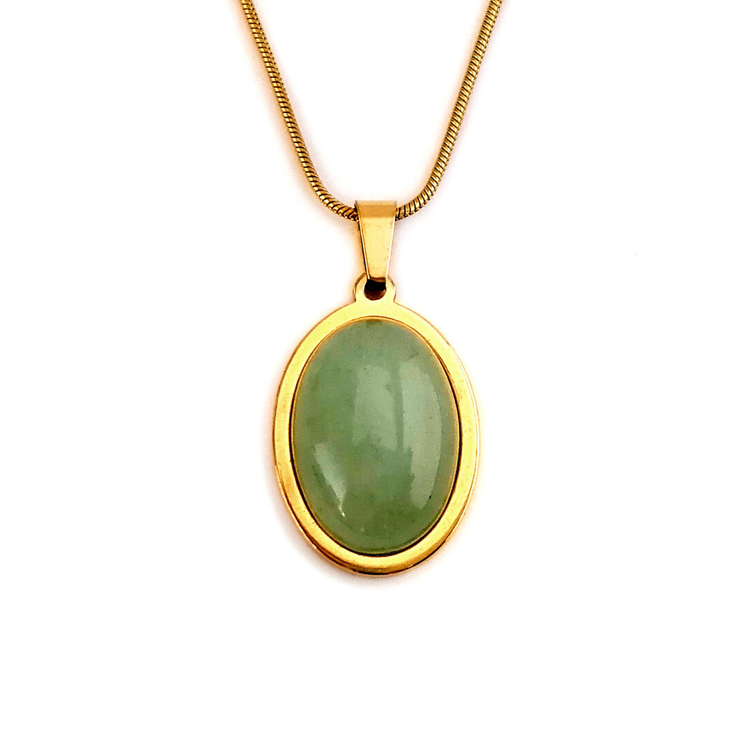 MINACHI – Collier Macramé Fait Main (cordon Noir, Pendentif Aventurine Verte, Ajustable, Style Bohème Unisexe, Bijou Hippie)
