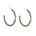 boucles d oreilles créoles heishi bykloe bijoux