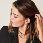 boucles d oreilles créoles heishi bykloe bijoux