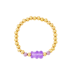 bracelet ourson violet bykloe bijoux