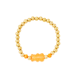 bracelet ourson orange bykloe bijoux