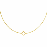 collier trèfle zirconium bykloe bijoux