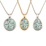 collier pendentif vert bykloe bijoux