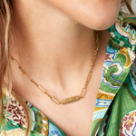 Collier grosse maille et pendentif bykloe bijoux
