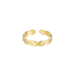 Bague dorée torsade bykloe bijoux