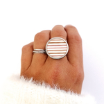 bague fantaisie marinière bykloe bijoux