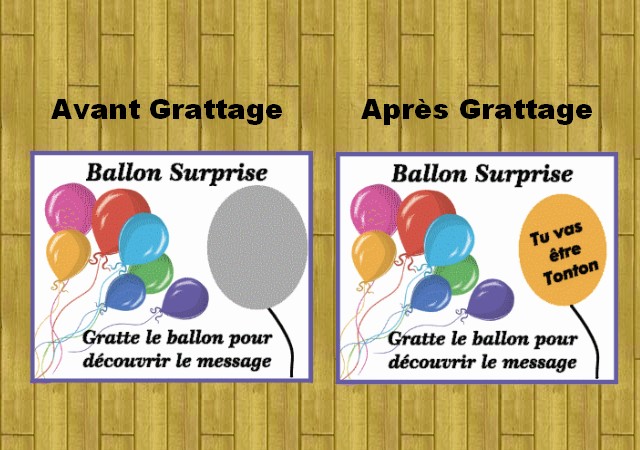 BALLON ANNONCE PARRAIN / MARRAINE