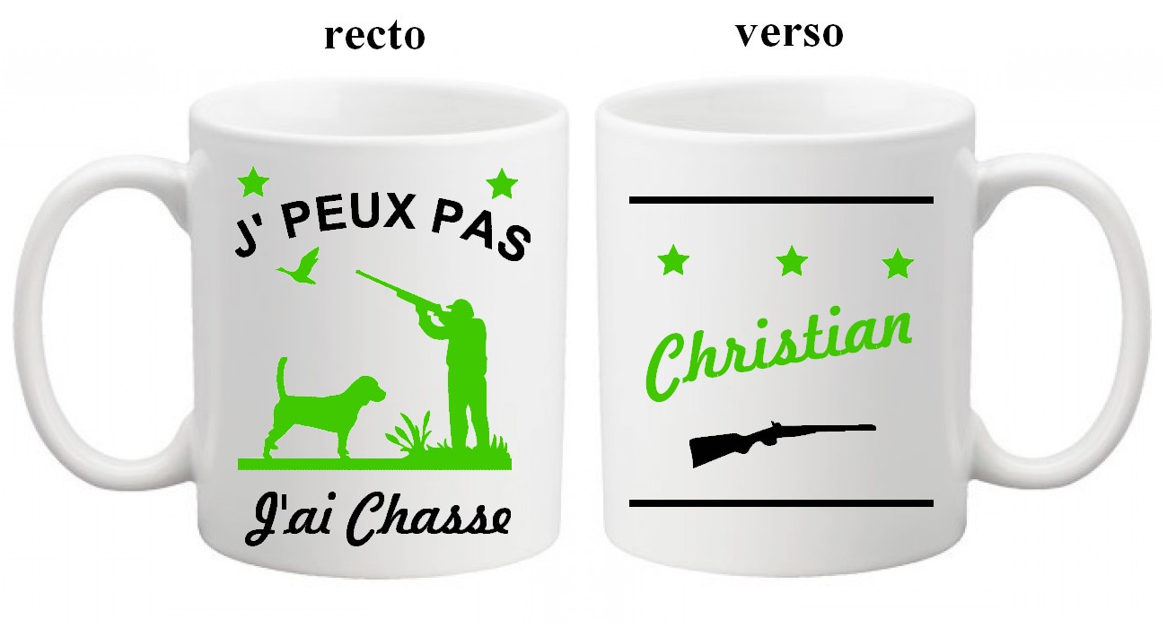 Mug Tasse Chasseur J\'PEUX PAS