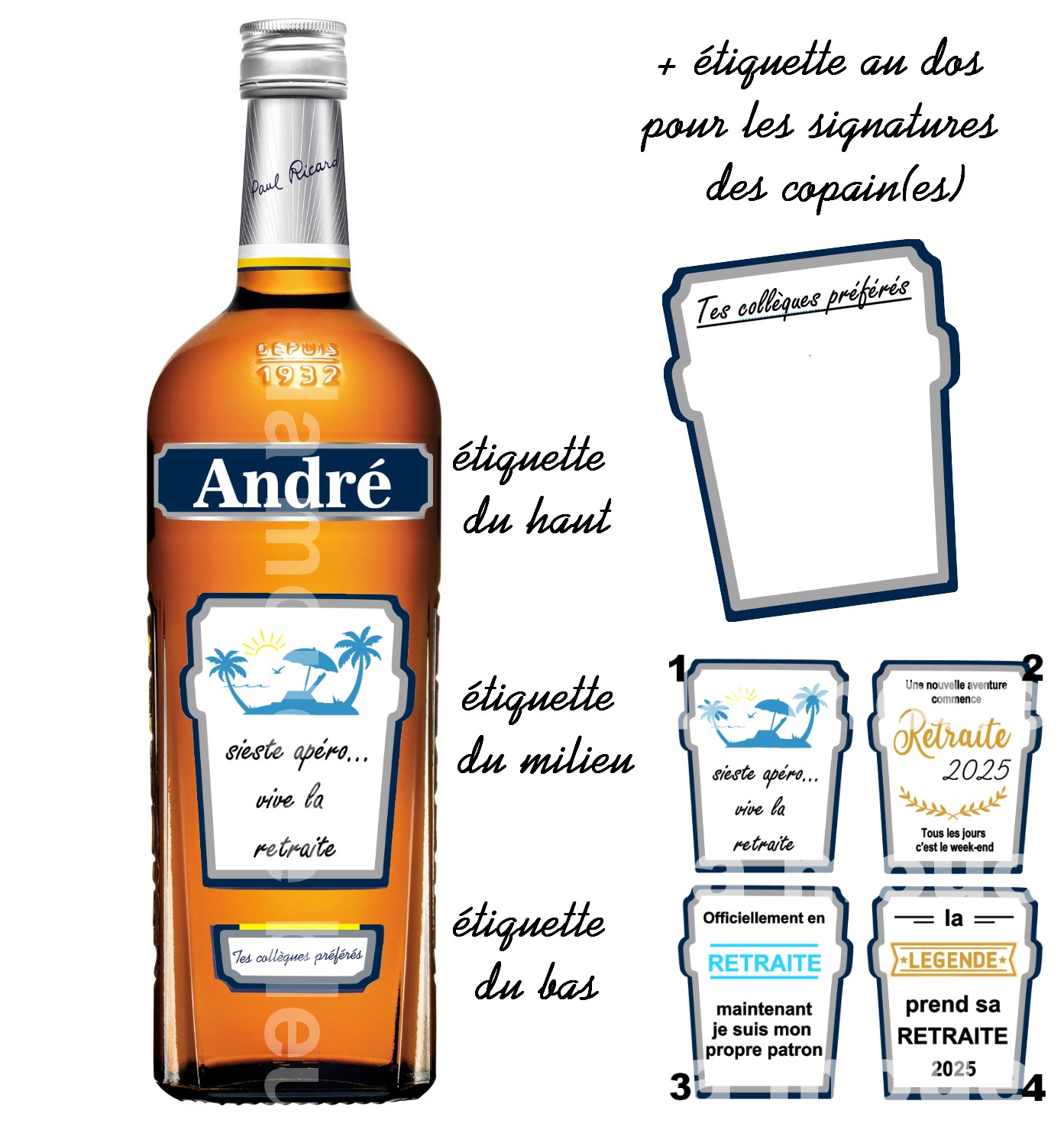 etiquette bouteille ricard