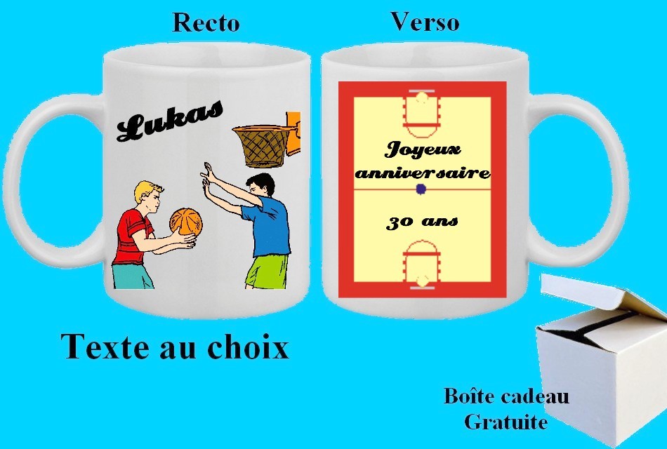 Mug Tasse Personnalisé Inscriptions Au Choix Basket Ref 2 Cuisine Art De Tablemug 