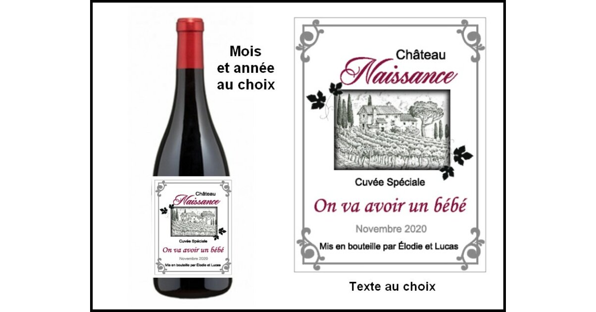 4 Étiquettes Bouteille De Vin Annonce Grossesse - Annonce Surprise Originale Pour Famille Et Amis
