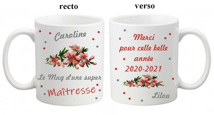 Mug émaillé Rentrée des classes 2025 - Mug enfant personnalisé avec prénom et motif ours - Cadeau idéal pour la rentrée - France