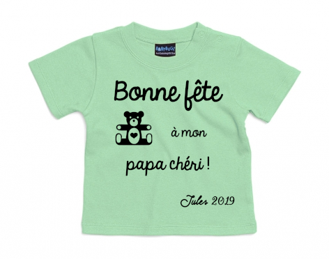 T Shirt Bonne Fete A Mon Papa Cheri Bouille D Amour