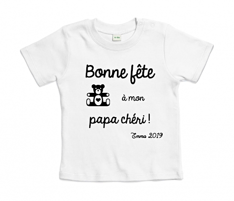 T-shirt bébé Fête des Pères - Le Monde de Bibou