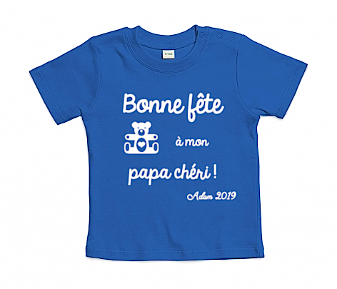 tshirt-bleu-cobalt-bonne-fete-papa
