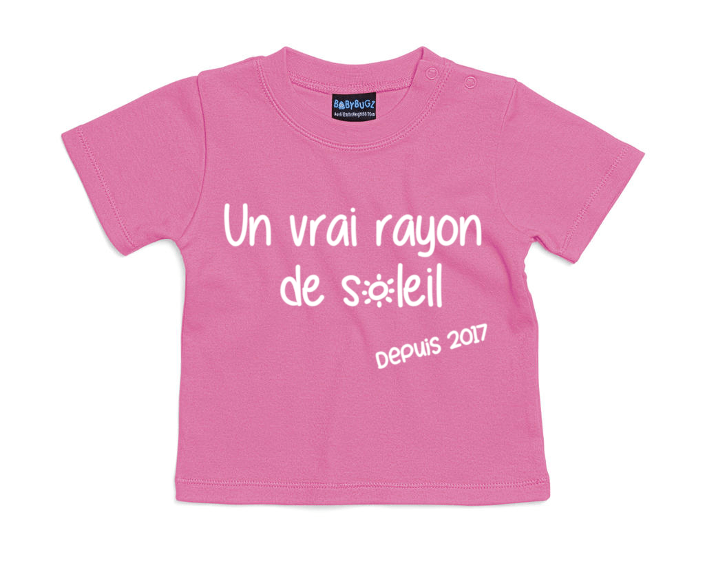 tshirt-bébé-rose-bubble-rayon-de-soleil