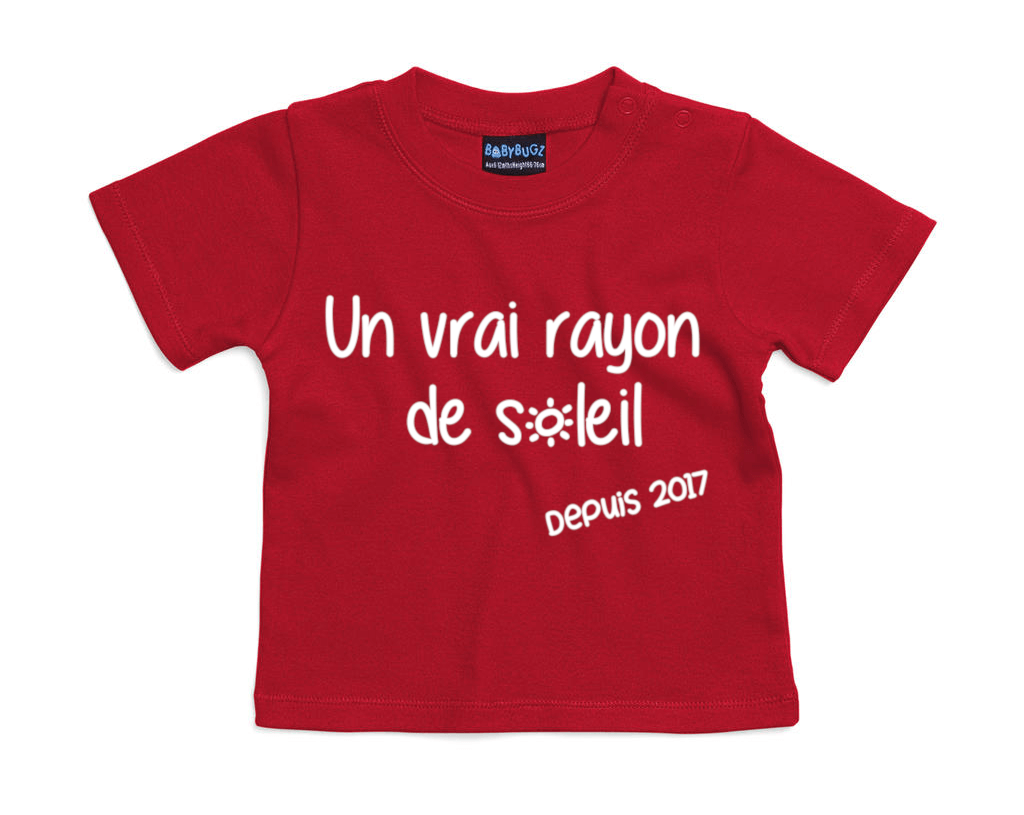 tshirt-bébé-rouge-rayon-de-soleil