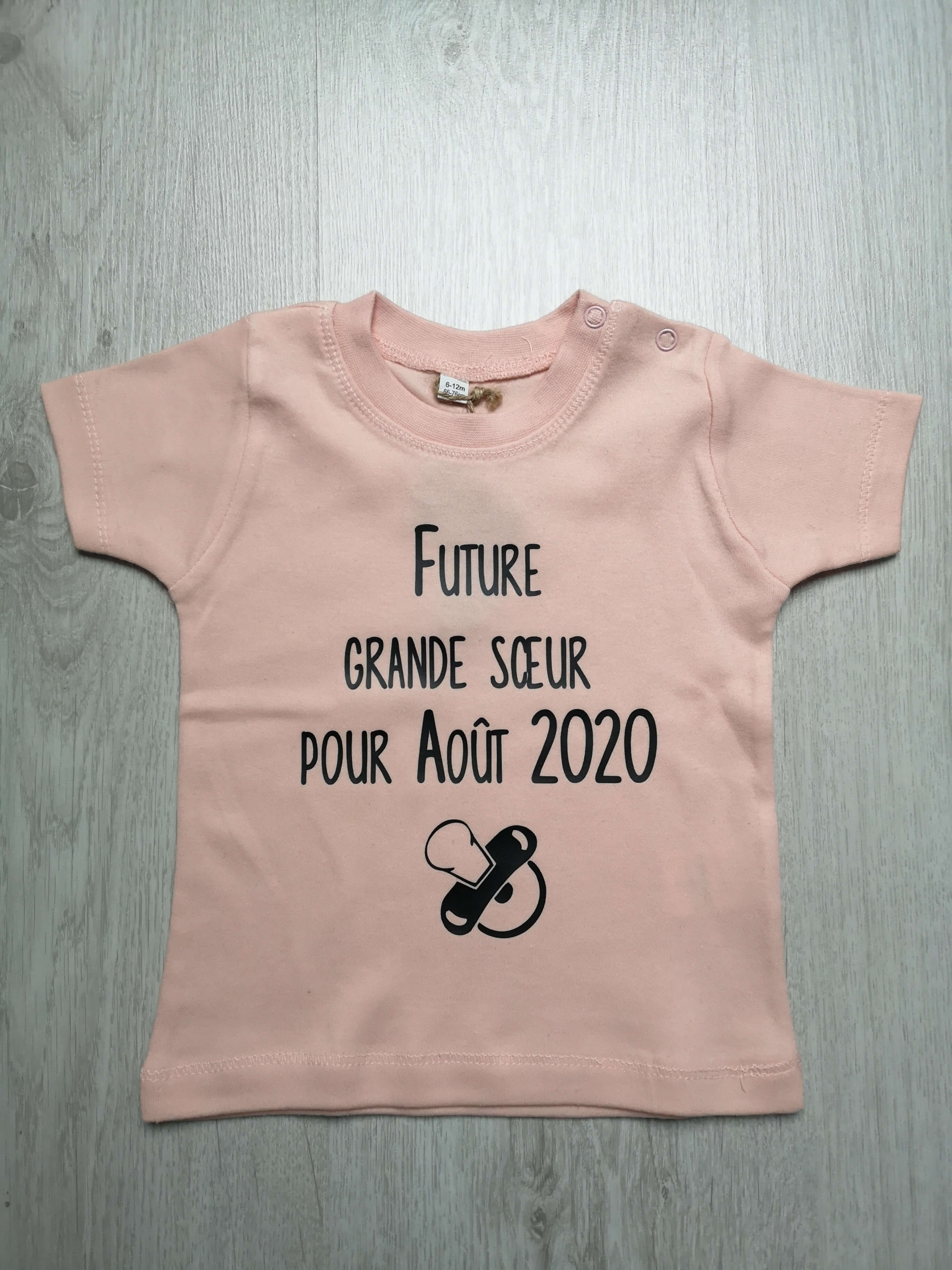 T-shirt bébé future grande sœur pour - personnalisé