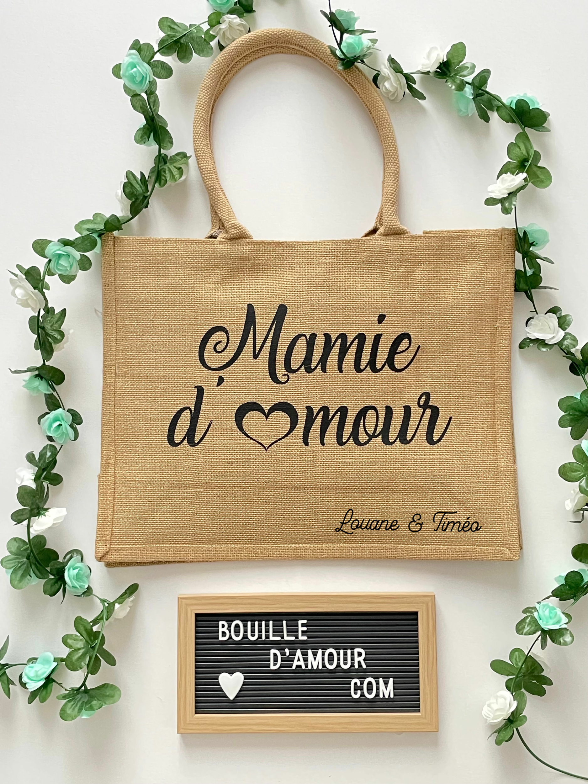 Sac shopping personnalisé Mamie d'Amour