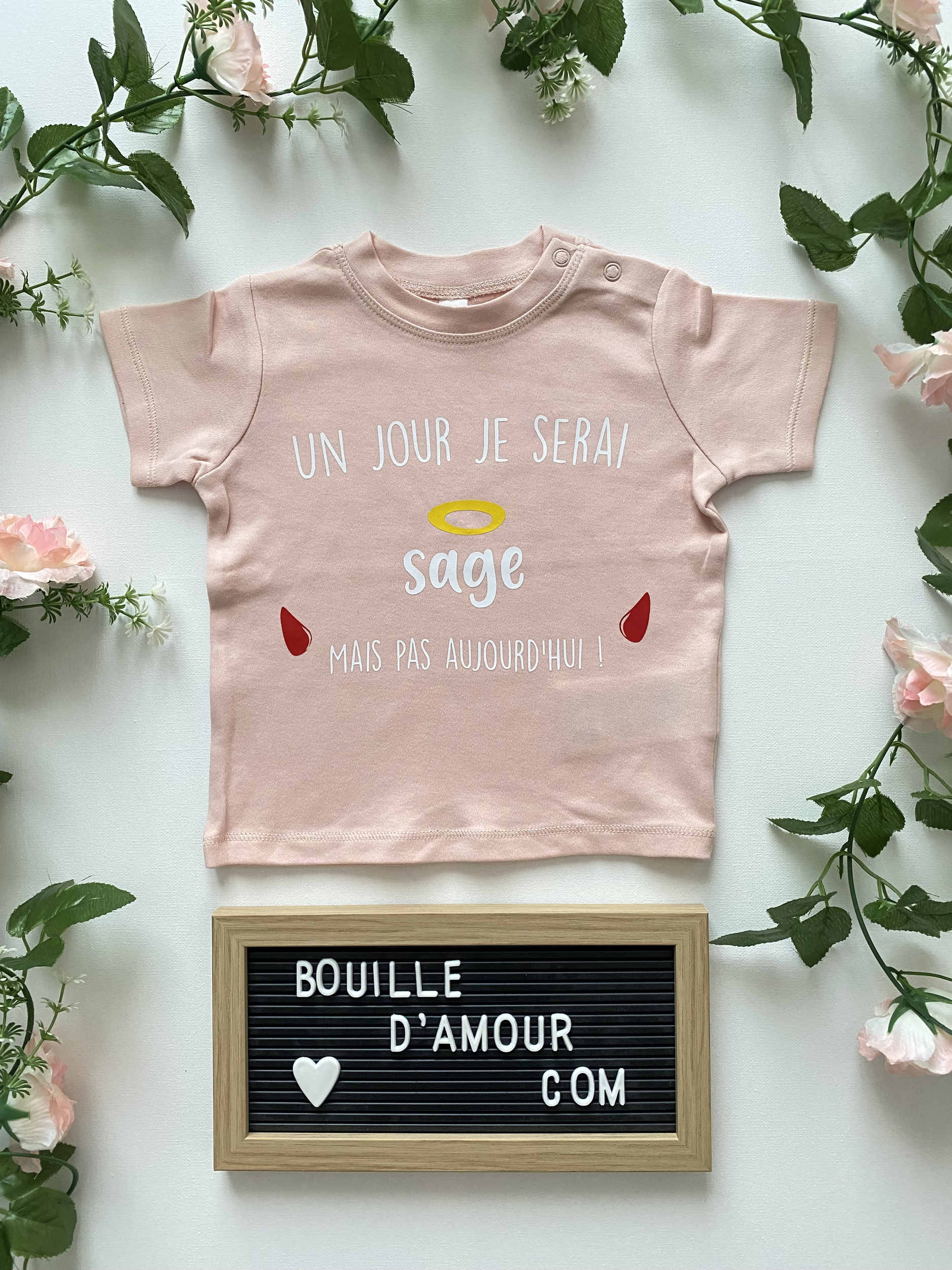 T-shirt bébé un jour je serai sage