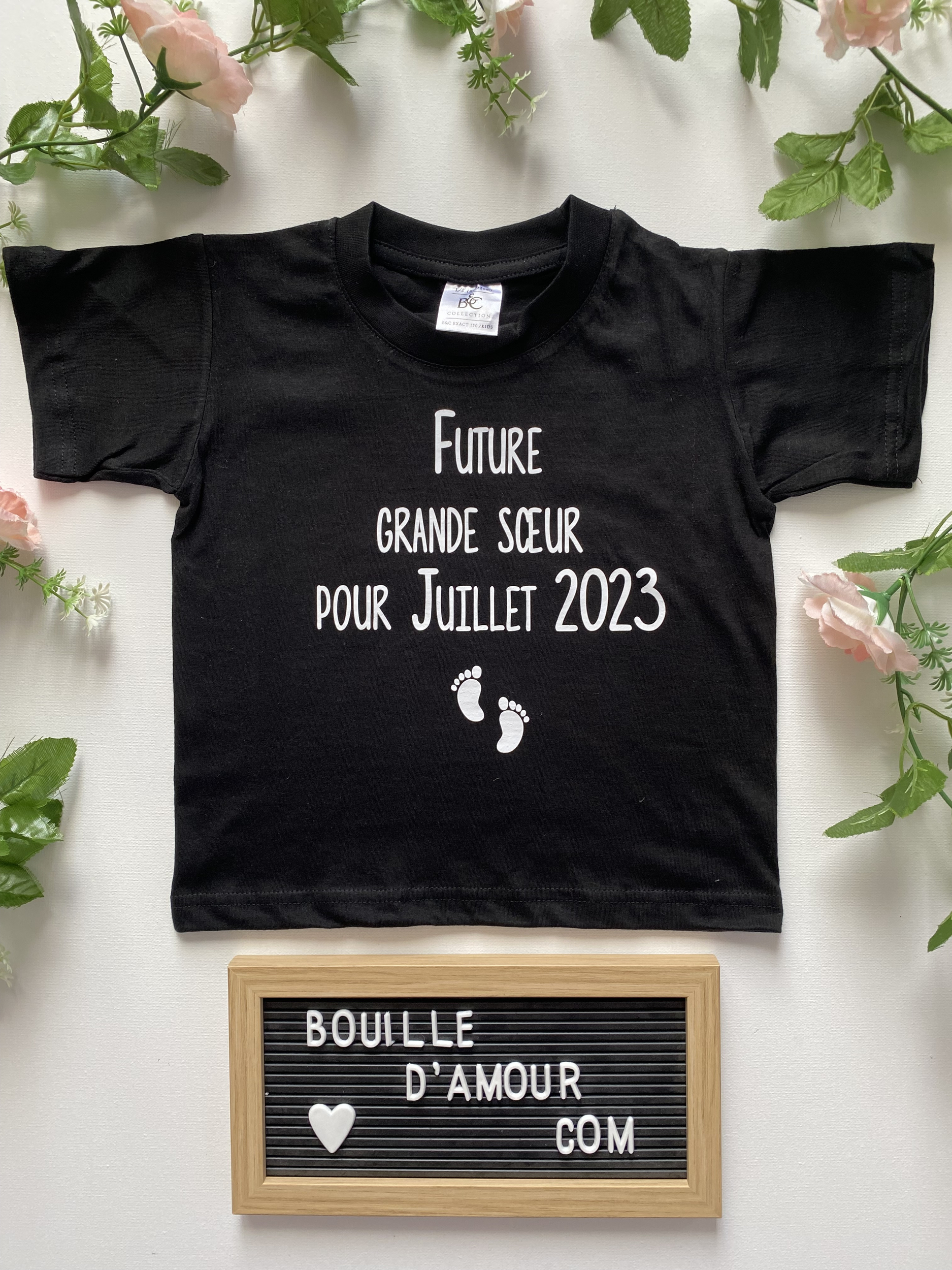 T shirt annonce grande soeur hot sale