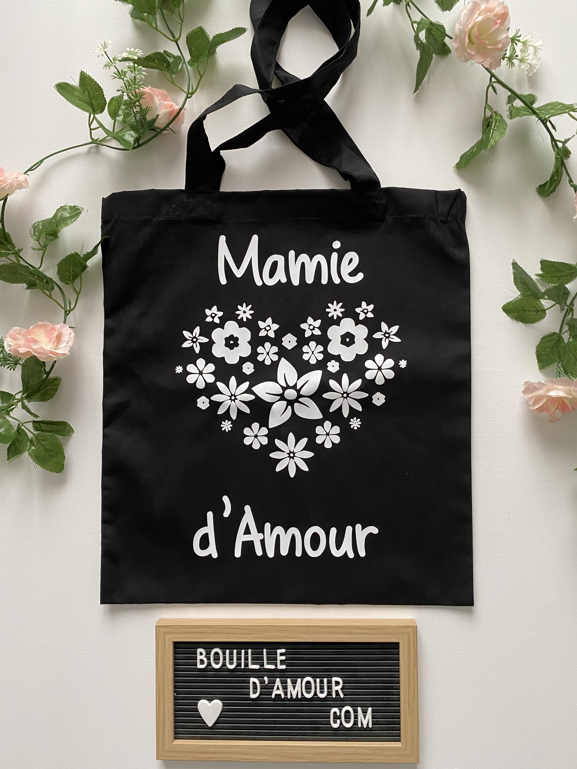 Tote bag personnalisé "Mamie d'amour"